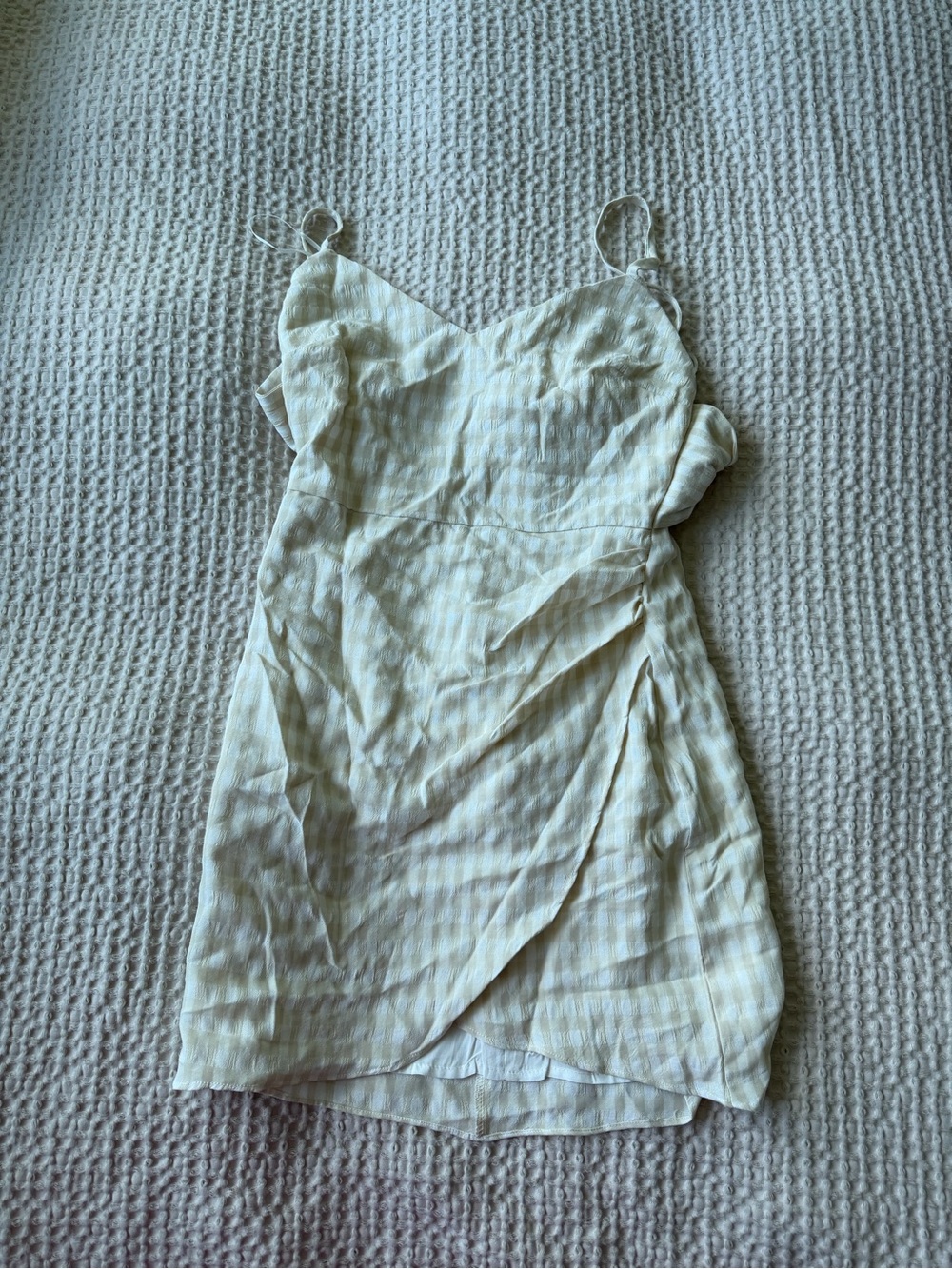 Women’s Strappy Wrap Front Dress - Light Cream